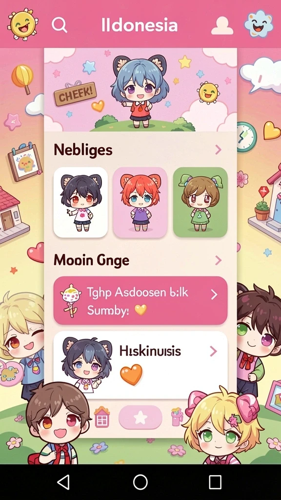 filter303 - Tampilan awal game dengan karakter menarik.
